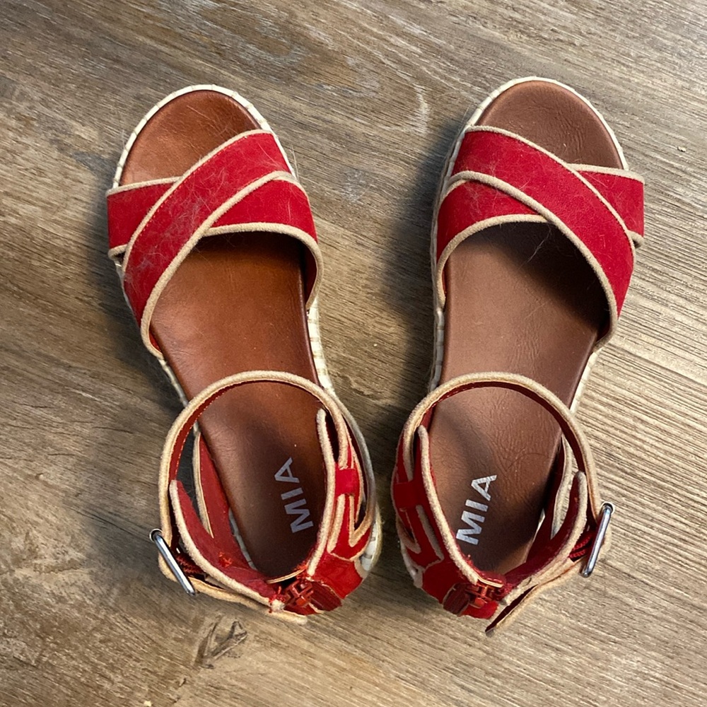 Red sandals